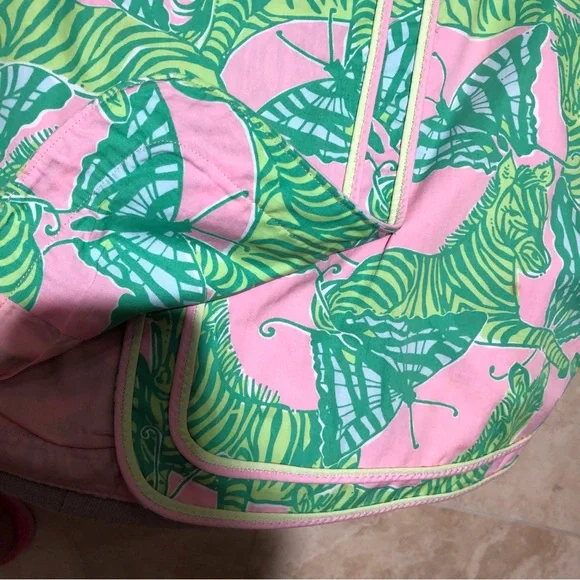 Lilly Pulitzer Skirt White Label Pink and Green Zebra and Butterfly Skirt - Picture 5 of 5